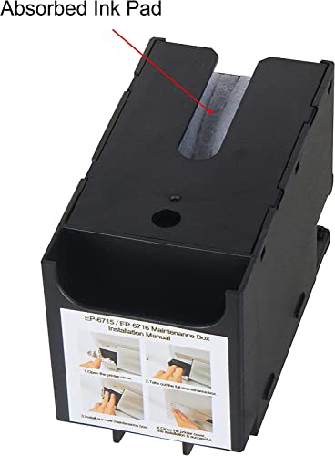 T6715 T6716 Ink Maintenance Box Compatible With Epsn T-6715 T-6716 Remanufactured for Workforce Pro WF-4720 WF-4730 WF-4740 WF-3820 WF-4820 WF-4830 ET-8700 WF-4734 WF-C5790 WF-M5799 WF-C5710 EC-4020 - Image 3