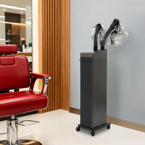 Image of Professional Nano Hair Steamer Machine, 800W Multifunctional Micro Mist Salon Processor 2 Vaporizing Caps for Hair Deep Care Repair Salon Spa Without Damage(Black)