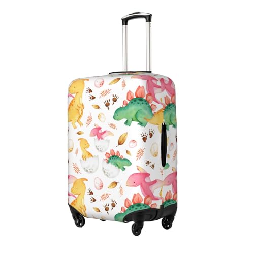 Cute Baby Dinosaurs Print Luggage Cover Elasticated Suitcase Covers TSA Approved Stylish Scratch Washable Resistant Case Protector for Kids and Adults2