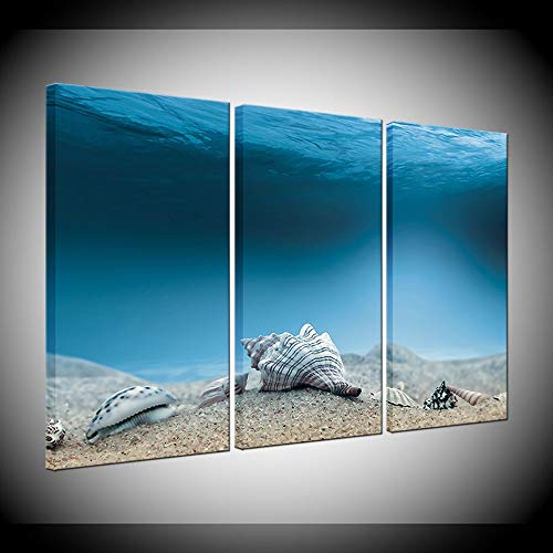 Impression toile HD paysage de mer triptyque d'art mural moderne et raffiné