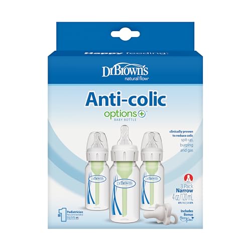 Dr. Brown's Options Plus Narrow Neck 120ml 3 Pack and Soother