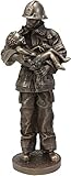 Ebros Gift Fireman Fire Fighter Rescuing Child Decorative Statue 12