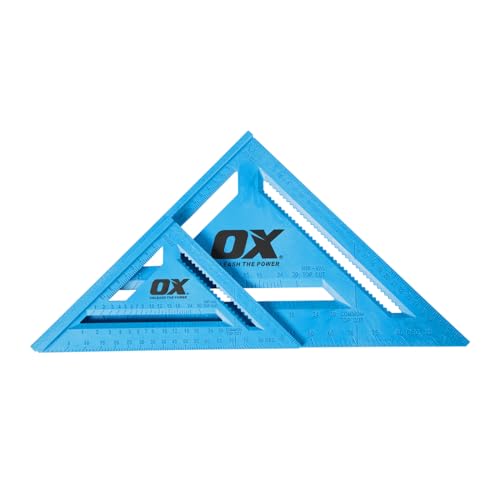 OX Trade 2pc Rafter Square Set – 180mm & 300mm, Heavy Duty ABS Plastic Roofing & Carpentry Squares with Easy-Read Graduations & Wide Base for Accurate Marking, Cutting & Saw Guide Use, OX-T433702 2 OX Trade 2pc Rafter Square Set – 180mm & 300mm, Heavy Duty ABS Plastic Roofing & Carpentry Squares with Easy-Read Graduations & Wide Base for Accurate Marking, Cutting & Saw Guide Use, OX-T433702 - Image 2