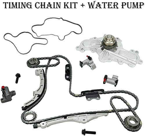 Blackhorse-Racing Timing Chain Kit + Water Pump Compatible With 2007 2008 2009 2010 Ford Mercury 3.5L Lincoln Mazda 3.7L Dohc #TOP1