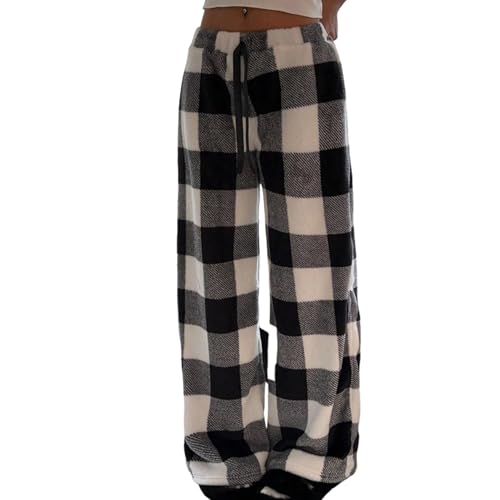 Image of Leopard Pants Women Therian Fuzzy Pajama Pants Y2k Cheetah Pants Grunge High Waisted Fluffy Pants