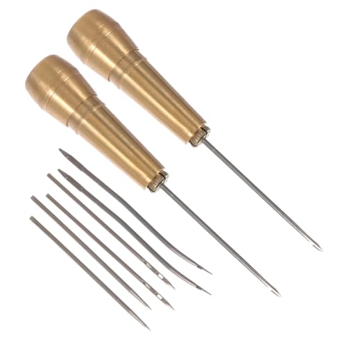 DOITOOL Leather Repair Awls Set 2 Pack for Shoe Making Repair Hand Stitcher Tool Toe Protectors for Shoes for Craft Projects