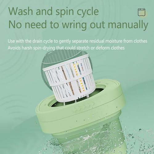 Machine à laver portable pliable pour le linge de bébé et camping-car - 6