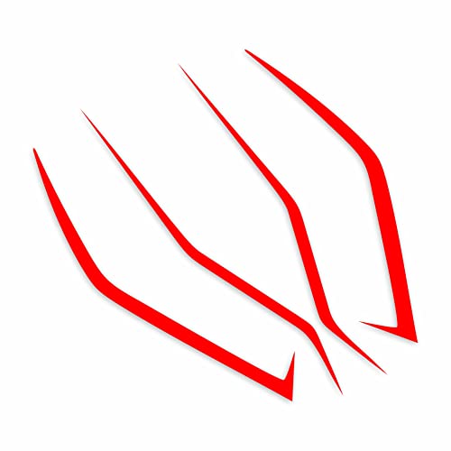 ATOPAL Motorcycle Decal Sticker, Fairing Vinyl Reflective Helmet Sticker Bike Decals Compatible with Kawasaki Ninja 400 H2 H2SX (Red)