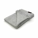 Inkari Handgefertigte Alpaka Decke 210x140cm (Elegante) Kuscheldecke flauschig aus Alpaka- & Merino-Wolle - Wolldecke perfekt als Sofadecke, Wohndecke oder Couchdecke (Elegante-Silver)