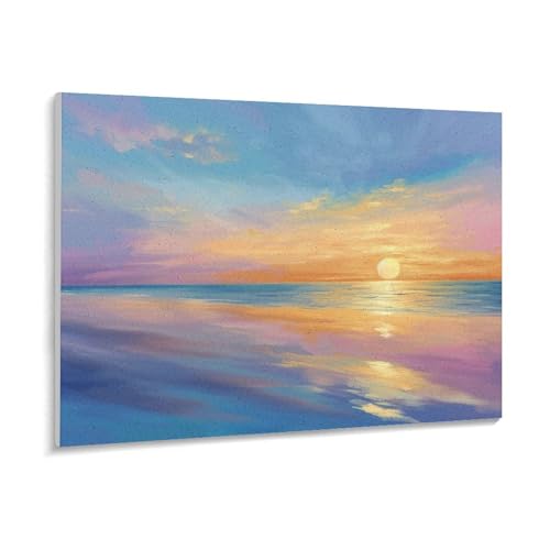 数字油絵 ラッセン 海に沈む夕日 デジタル油絵 数字キットによる絵画 DIY絵 手塗り 魅惑的な色彩の風景 美しい海の景色 数字キット塗り絵 壁飾り ホーム オフィス装飾 数字塗り絵 手工芸 初心者 大人 子供 贈り物 50×40cm