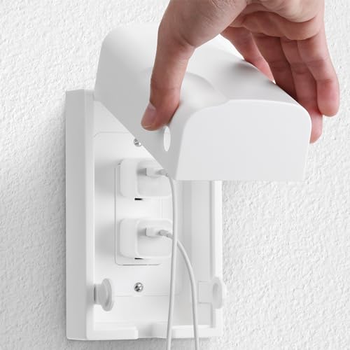 Image of Bates - Baby Safety Outlet Cover Box, 2 Pack, Baby Proof Outlet Covers Baby Proofing, Plug Covers for Electrical Outlets, Socket Covers for Outlets, Child Proof Outlet Cover, Outlet Box Cover