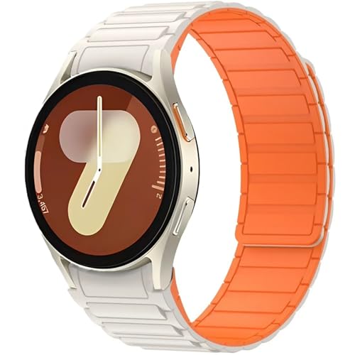[�����ȓX] �ɓK��Samsung Galaxy Watch 7 FE 6 5 4 44mm 40mm 5 Pro �Ή��V���R���X�g���b�v�AWatch 6 Classic 47 43mm �o���h�p�I���W�i�����X�g�o���h(Starlight Orange)