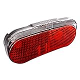 nean Fahrrad Dynamo LED Rücklicht, Rückleuchte mit Reflektor und Standlicht, Fahrradlicht mit StVZO-Zulassung, Outdoor Rückstrahler, Heck Lampe 5 Candela, rot