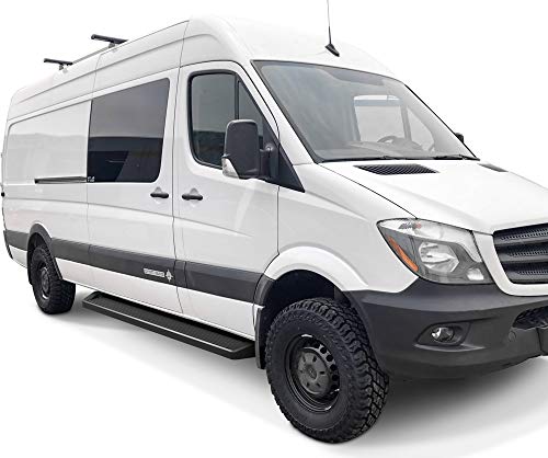 Estribos Tuxtreme 6in Negro Mate para Dodge y Mercedes miniatura 2