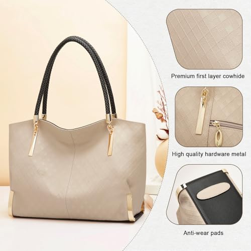 Image of FOXLOVER Large Capacity Tote Handbags for Women, Women's Top-handle Bags Fashion Shoulder Bags Purses Minimalist design