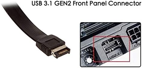 EZDIY-FAB USB 3.1 Front Panel Header to USB-C Type-C Female Extension Cable-15inch 45cm