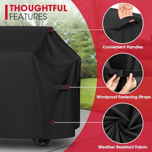 Image of Unicook 48 Inch Grill Cover for Weber Spirit Il 200 and Spirit 200 Series, 2 Burner Gas BBQ Cover for Outdoor Grill, Heavy Duty Waterproof Fade Resistant, Compared to Weber 7138