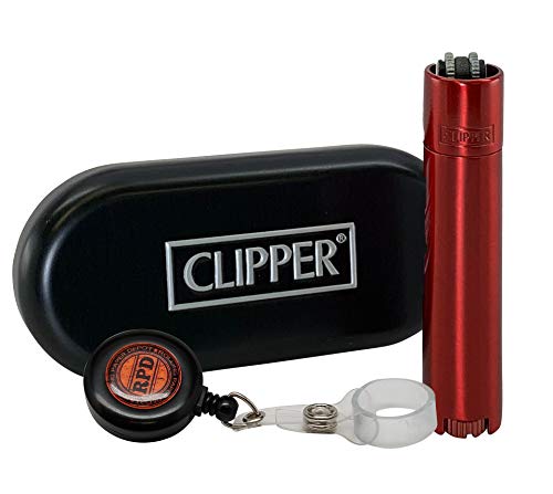 Clipper Full Metal Red Devil Lighter with RPD Lighter Lasso