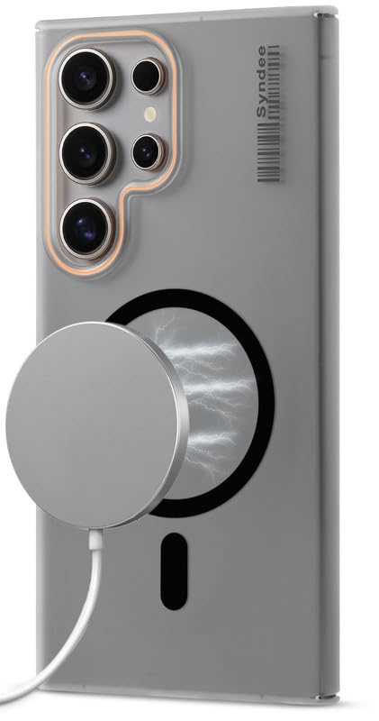 Image of Mr. Case Back Cover for Samsung S25 Ultra 5G Sleek Frosted Translucent Back with Wireless Charging Support | Anti-Scratch Shockproof Phone Case - Black
