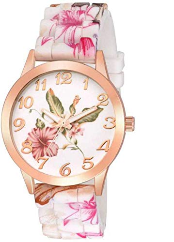 ZUPERIA Silicone Analogue Girls Watch (Multicolour Dial Rose Gold Colored Strap) (B08DJX1NKP) Amazon Price History, Amazon Price Tracker