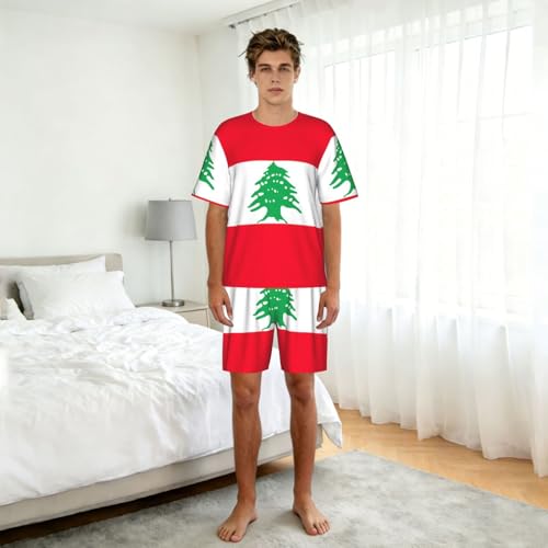 Pyjama Liban homme chic ensemble de nuit haut de gamme imprimé