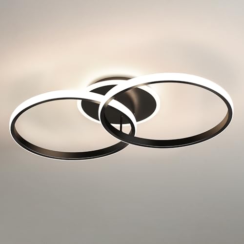 MELAYR 36W Ceiling Lights, 4320LM LED Ceiling Light, 3000K/4500K/6500K with Memory, Modern 3 Rings Ceiling Lamp for Living Room,Bedroom,Office,Kitchen Hallway