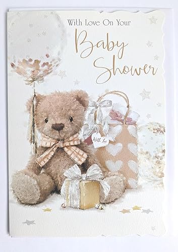 Baby Shower Card - Unisex Design - Size: 7.5 x 5.25 BSb