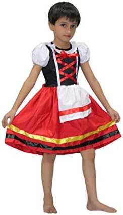 Kaku Fancy Dresses German Girl Costume Oktoberfest Beer/California Costume -Multicolor, 14-18 Years,for Girls