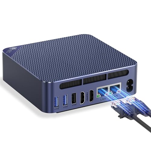 Beelink Mini PC EQ14 Intel Twin Lake N150(Up to 3.6GHz) 16GB DDR4 500GB SSD Mini Computer 1000Mbps Dual LAN/USB3.2/WiFi6 BT5.2 4K@60Hz Dual HDMI Display Home-Server/Network Firewall