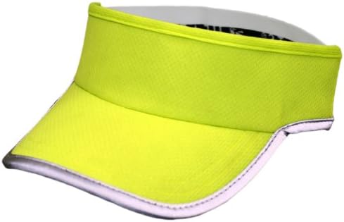 Headsweats mens Lightweight Performance Running Reflective for Men and Women Visor, Hi Viz Yellow, One Size US