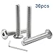 OSVJE 30 Pack Flat Head Hex Socket Cap Screws, Silver 304 Stainless Steel Hex Drive, Bright Finish Fully Machine Thread for Industrial/Manufacturers（1/4-20 * 1-1/2 inch）