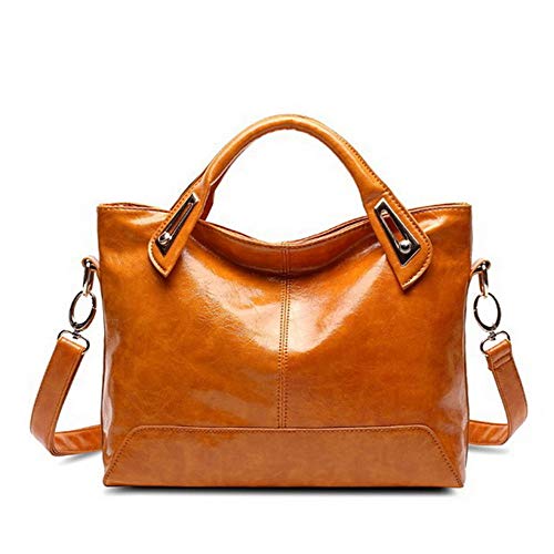 Sac à main pour femme spacieux en cuir PU marron élégant