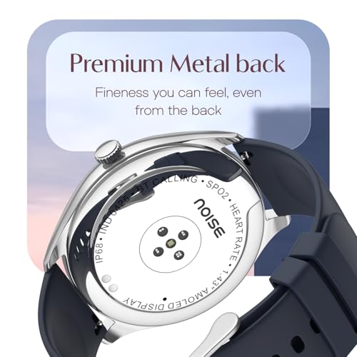 Noise Twist 2 Smart Watch with 1.43” AMOLED Screen, AI Search & Voice Assistant, Bluetooth Calling, Stainless Steel Back, 7-Day Battery, 100+ Watch Faces, Health Suite, IP68 (Jet Black) view 2