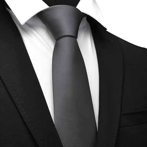Image of GUSLESON Classic New 3.15 inch(8cm) Men's Solid Color Necktie Wedding Business Tie + Gift Box