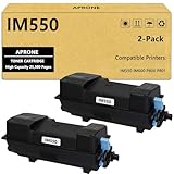 APRONE IM550 418477 Black Toner Cartridge Compatible for IM550 IM600 for IM600SRF IM550F P800 P801 High Capacity (25500 Pages,2-Pack)