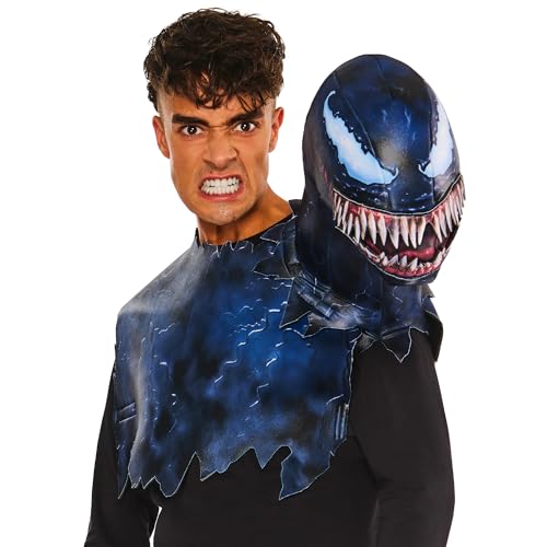 Rubies Disfraz Venom Symbiote para adultos, Camiseta impresa con Venom 3D, Licencia Oficial Marvel, Talla única para Carnaval, fiestas y cosplay