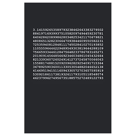 3,14...: Notebook with 120 Pages, Checkered, 6x9 inches (15,24 cm x 22,86 cm)