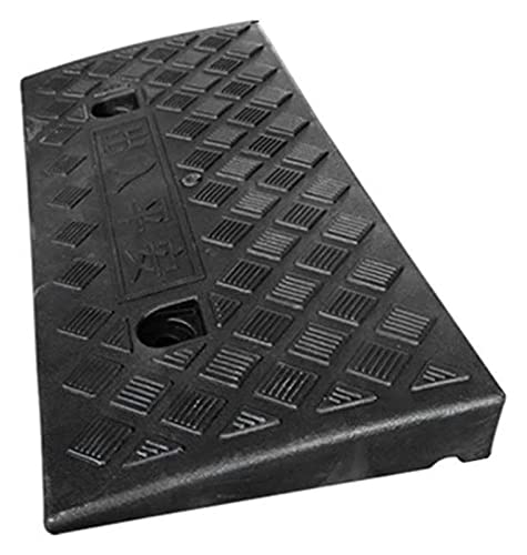 Rampas de seguridad para scooter, rampas portátiles de plástico, rampas para umbrales en tiendas de conveniencia y para silla de ruedas, color Dolphin Waves, tamaño 49 x 21.5 x 5 CM