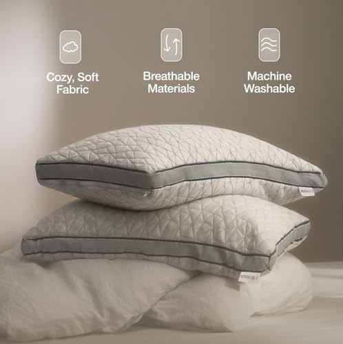 Image of Coop Home Goods Eden Cool Pillow Cover, Queen Pillowcase for Memory Foam Pillows, Breathable Ultra Soft Fabric Covers with 2-inch Gusset
