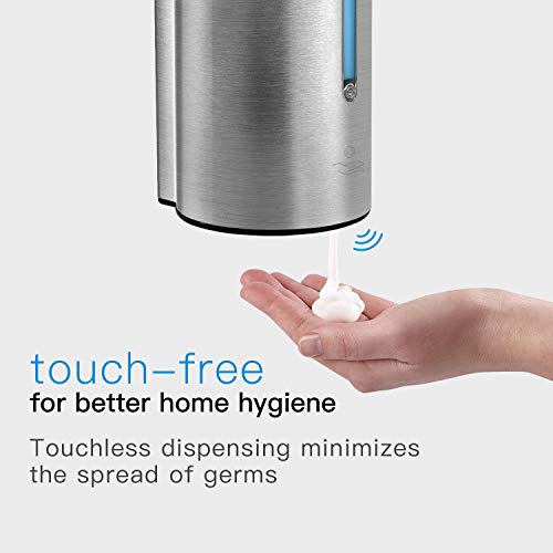 Aike Ak1255 Wall Mounted Touchless Automatic Foam Soap Dispenser Brushed Stainless Steel 24 Fl.oz. #TOP2