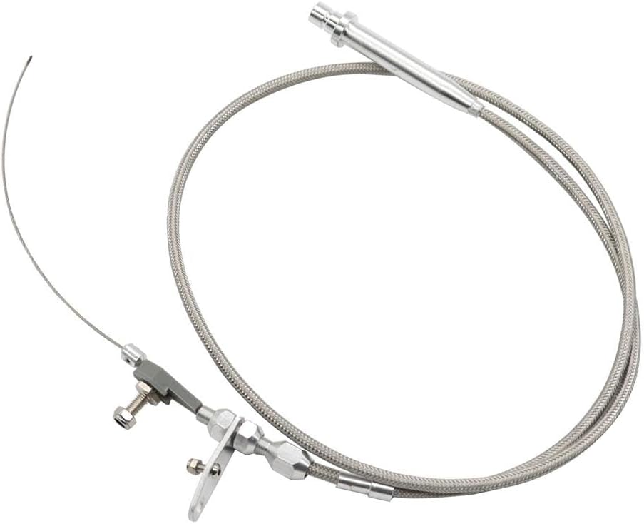 Stainless Steel Braided Transmission Kick Down Detent Cable For GM 700R4