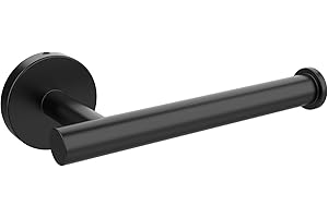 Matte Black Toilet Paper Holder Wall Mount for Modern Bathroom Storage