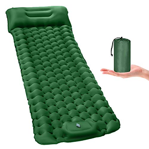 Isomatte Camping - Aufblasbare, leichte Rucksackunterlage für Wanderungen zum Wandern auf Reisen, langlebige, wasserdichte, kompakte