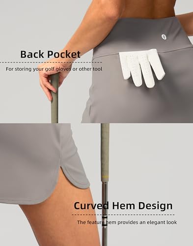 Image of SANTINY Women's Golf Skirts Skorts High Waisted Tennis Skirt Athletic Workout Casual Skorts for Woman with Short Pockets