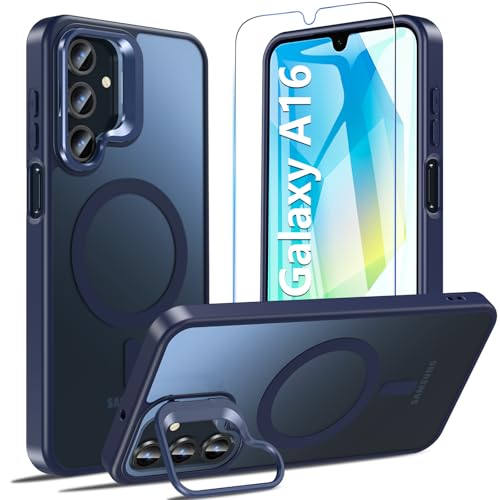 Coque Samsung A16 5G bleu robuste au design magnétique haut de gamme