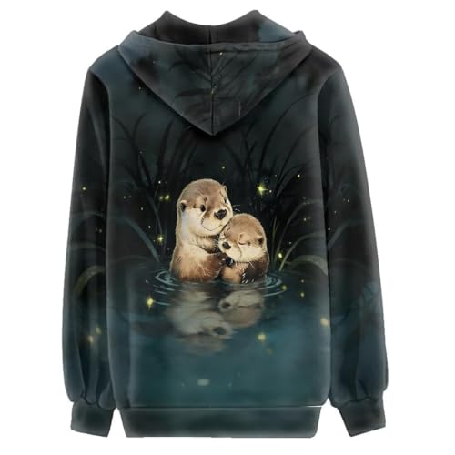 Générique Veste Femme Grande Taille Sweat à Capuche Capuche Pratique Poches Fonctionnelles Fermeture Éclair Motif Imprimé Coupe Ample Poches Pratiques Style Casual Gris foncé 4TG – vue 2