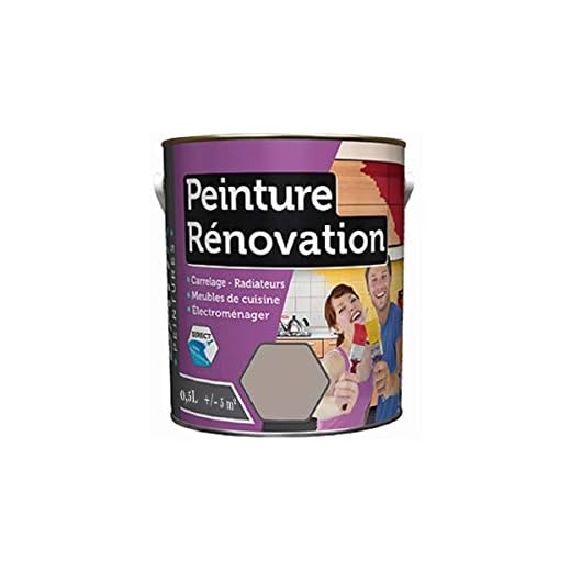 Peinture 0,5 Litre TAUPE Spécial rénovation carrelage cuisine radiateur electromenage