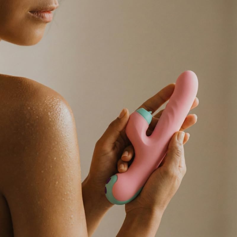 Daisy, Vibrador Conejito, Recargable USB, Silicona, 100% Sumergible (Rosa)