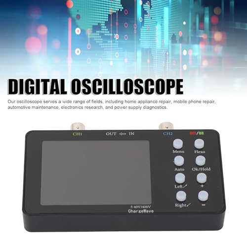 Digitales Oszilloskop, 2-in-1 Oszilloskop und Signalgenerator, 50 Ms/s Professional Handheld oszilloskop 2 kanal Digitaloszilloskop, mit 3,2-Zoll-LCD-Display für Reparatur der Elektronik Automobil