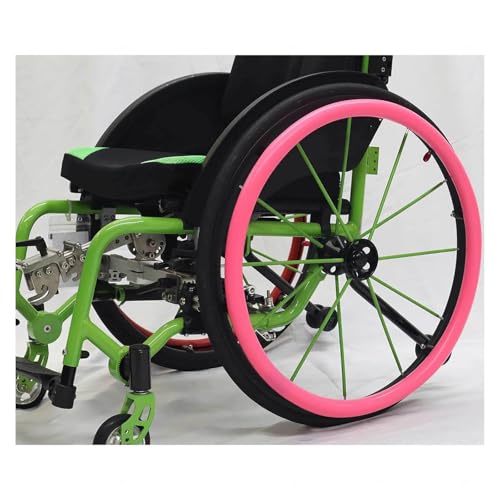 後輪グリップカバー, 22/24インチ 車椅子用タイヤカバー, 滑り止め耐摩耗性 車椅子タイヤカバー, グリップとトラクションを向上 シリコン車椅子プッシュリムカバー,pink-22inX2pc